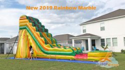 rainbow202 56806675 19 Foot Rainbow Marble Waterslide