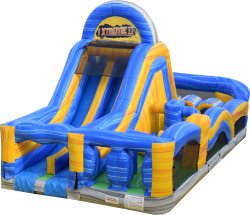 xtreme mega marble dry obstacle course with slide