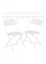 white folding chairs