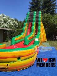 19 Foot Rainbow Marble Waterslide
