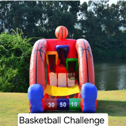 Inflatable basketball challenge