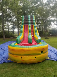 19 foot rainbow marble dry slide