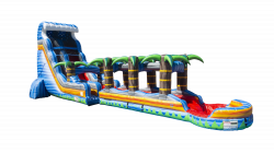 22ft Tropical Fireblast Tsunami Water Slide