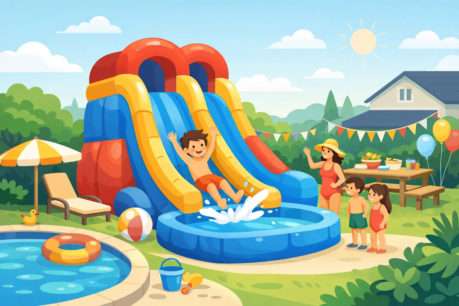 Water Slide Rental for Backyard Party Tips