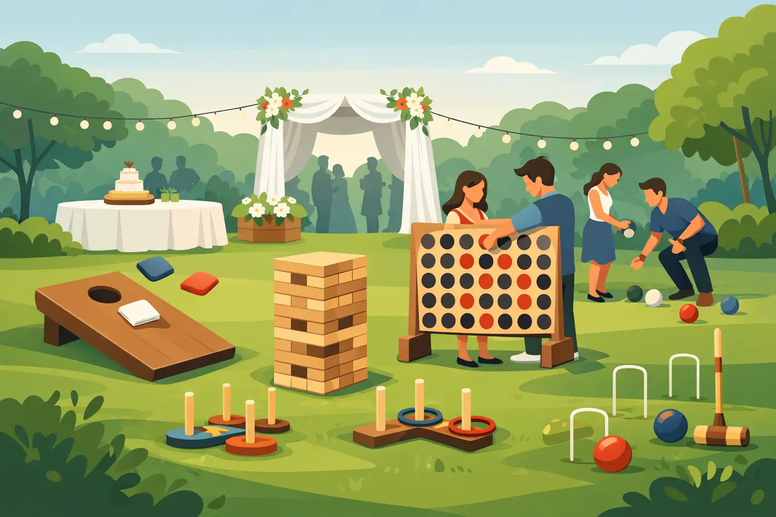 Wedding Yard Game Rentals That Guests Use