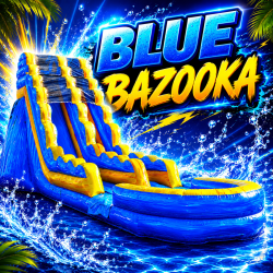 19 FT Blue Bazooka  Water Slide
